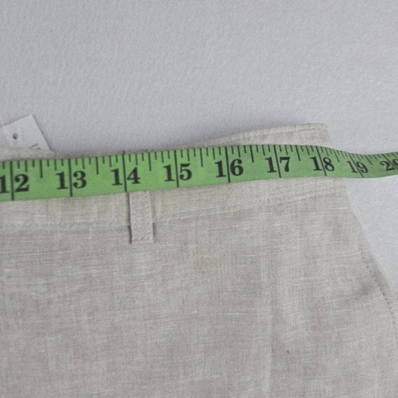 J. Crew NWT Linen Blend Relaxed Fit High Waist Shorts Beige Women's XL - Picture 9 of 11